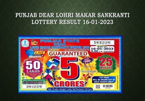 Punjab Lottery 2023 Result: Dear Lohri Makar Sankranti Bumper Draw.